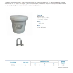 6mm D Shackle