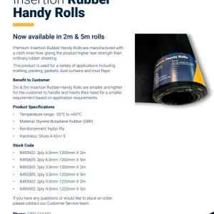 Insertion Rubber Handy Rolls