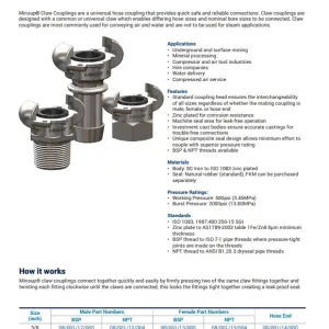 Minsup® A-Type Claw Couplings