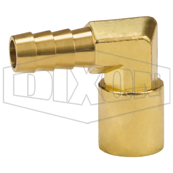 Female NPTF x Hose Barb 90° Elbow