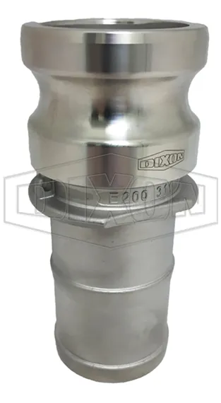 Dixon Standard Cam & Groove/Camlock Type E Adaptor x Hose Tail stainless steel