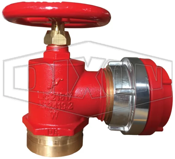 roll grooved hydrant valve 90 degree storz connection brass alloy