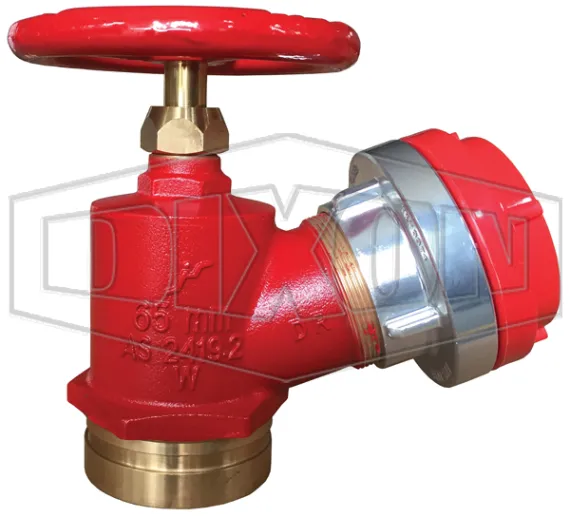 roll grooved hydrant valve oblique storz connection 