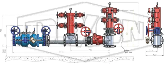NSW Combined suction Booster w/ Backflow Prevention 4 Point