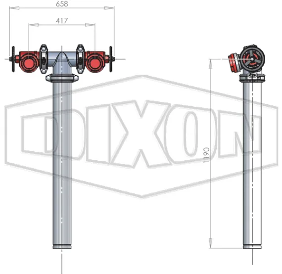 NSW Twin Hydrant Riser