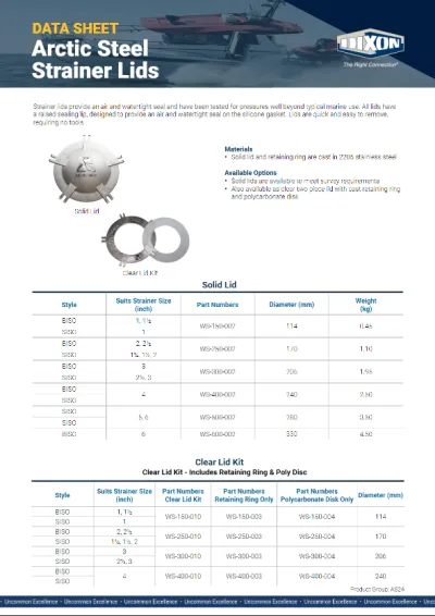 Arctic Steel Strainer Lids