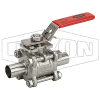 BV2-Series Ball Valve Weld Ends Red