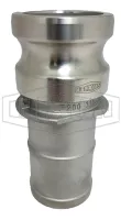 Dixon Standard Cam & Groove/Camlock Type E Adaptor x Hose Tail stainless steel