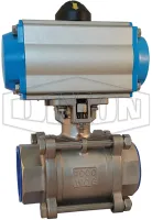 Pneumatically Actuated 3 Piece Locking Stainless Steel Ball Valve BSP