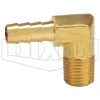 Male NPTF x Hose Barb 90° Elbow